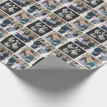 Chalkboard Ho Ho Ho God jul - 3 foton Presentpapper<br><div class="desc">Anpassa den här chalkboard Ho Ho Ho-julomslutningen pappert med dina favoritfoton från tre familjer!</div>