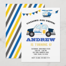 Chalkboard-inbjudan till polisdag