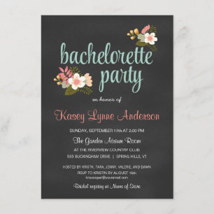 Chalkboard-inbjudningar till Bachelorette Party Bl Inbjudningar