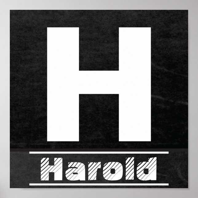 Chalkboard initial H | Anpassa Poster (Framsidan)