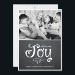 Chalkboard Joy Helgdag Photo Card Julkort<br><div class="desc">Fira säsongen med detta moderna och snyggt helgdag-kort från Berry Berry Sweet.</div>