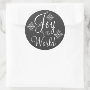 Chalkboard Joy till World Stickers Runt Klistermärke