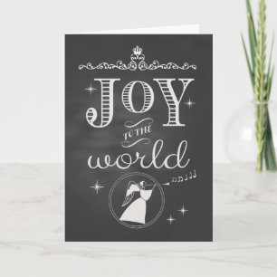 Chalkboard - Joy to World Angel Helgkort