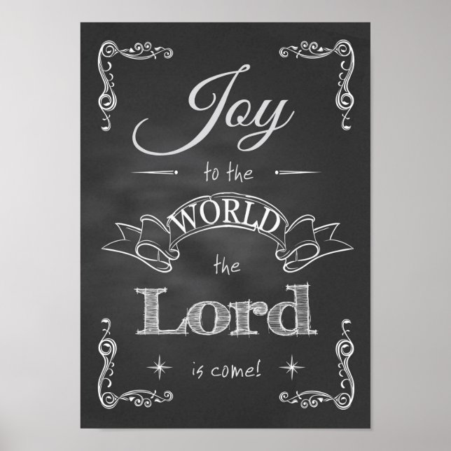 Chalkboard - Joy to World Poster (Framsidan)