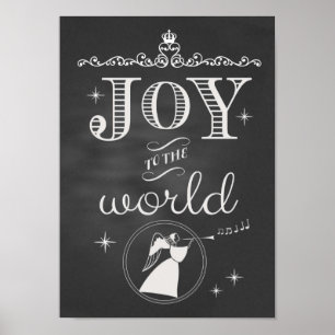 Chalkboard - Joy to World Poster