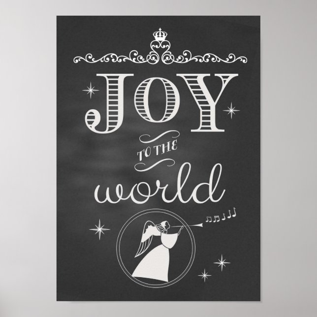 Chalkboard - Joy to World Poster (Framsidan)