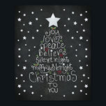 Chalkboard jul Hand Lettered Kärlek Joy Peace Poster<br><div class="desc">Bygg upp ditt hem för helgdagarna med den här vackra vintagen svarta krita i stil-julen - Den moderna Julgran-designen med handsbokstäver innehåller ord: glädje ・ kärlek ・ fred ・ tro på tyst natt ・ glädje och ljus ・ jul till dig Original-hantering av internationell artist, JoDitt Williams. ・ ・ Se mer...</div>