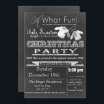 Chalkboard jul - inbjudan till Ugly sweater Party<br><div class="desc">Roligt Chalkboard-inbjudningar till besöksgrupper för julmatchning</div>