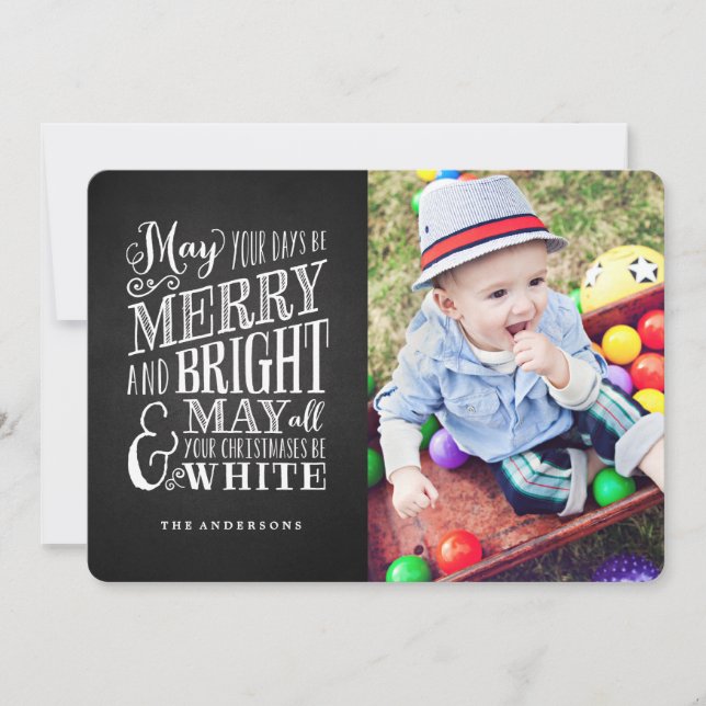 Chalkboard-jul Julkort (Framsida)