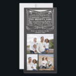 Chalkboard jul - kristen skrift julkort<br><div class="desc">Julbible Verse Photo Card,  Isaiah 9:6...  ~Isaiah 9:6-tums Mörk grått och svart krita med vit textgrafik gör en underbar avslappnad av Christian christmas hälsning. All design Copyright © www.CuteComfy.com</div>