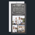 Chalkboard jul - kristen skrift julkort<br><div class="desc">Julbible Verse Photo Card,  Isaiah 9:6... .
 ~Isaiah 9:6-tums Mörk grått och svart krita med vit textgrafik gör en underbar avslappnad av Christian christmas hälsning. All design Copyright © www.CuteComfy.com</div>