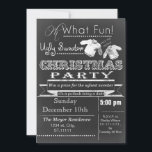 Chalkboard-julen, Ugly sweater Party Inbjudningsko Inbjudningar<br><div class="desc">Roligt Chalkboard-inbjudningar till besöksgrupper för julmatchning</div>