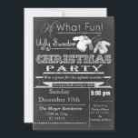 Chalkboard-julen, Ugly sweater Party Inbjudningsko Inbjudningar<br><div class="desc">Roligt Chalkboard-inbjudningar till besöksgrupper för julmatchning</div>