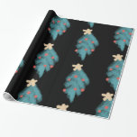 Chalkboard Julgran Doodles Presentpapper<br><div class="desc">Chalk som jul Mönster om att snurra Pappert</div>