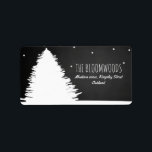 Chalkboard Julgran | Vinter-Helgdag Adressetikett<br><div class="desc">Chalkboard Julgran | Vinter-Helgdag</div>