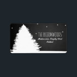 Chalkboard Julgran | Vinter-Helgdag Adressetikett<br><div class="desc">Chalkboard Julgran | Vinter-Helgdag</div>