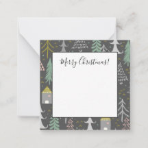 Chalkboard Julgranar and Houses Rosa Gult