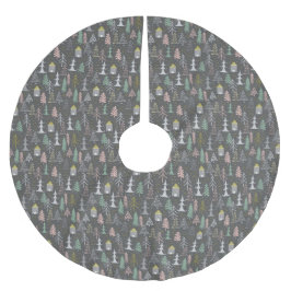 Chalkboard Julgranar and Houses Rosa Gult Julgransmatta Borstad Polyester