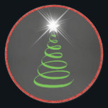 Chalkboard-julklapp Runt Klistermärke<br><div class="desc">Chalkboard-julklapp</div>