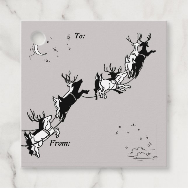 Chalkboard-julprydern Napkins Gåvor Etiketter (Framsida)