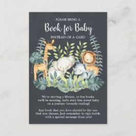 Chalkboard Jungle Baby Shower Bok för Baby-kort Tilläggskort
