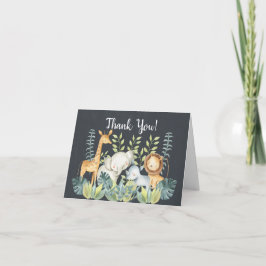 Chalkboard Jungle Baby Shower Tackkort