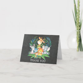 Chalkboard Jungle Baby Shower Tackkort