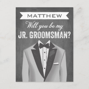 Chalkboard Junior Groomsman   Groomsman Inbjudningar