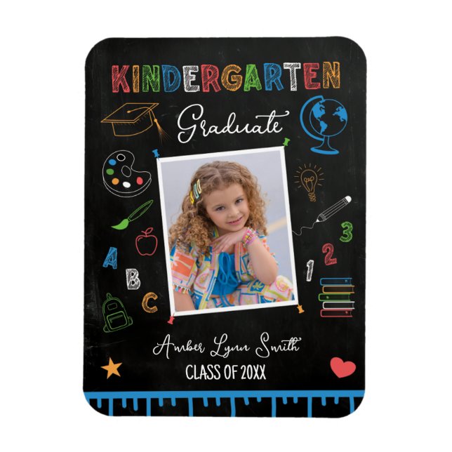 Chalkboard Kindergarten Studenten Magnet (Vertikal)