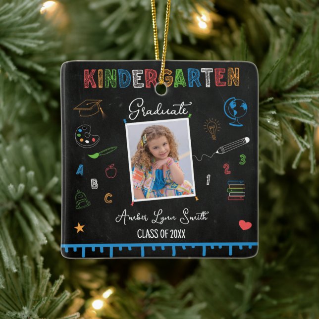Chalkboard Kindergarten Studenten Ornament (Träd)