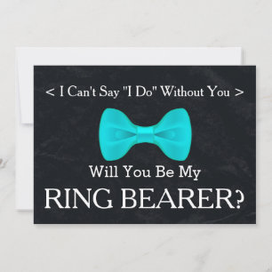 Chalkboard, kommer du att bli min Ring Bearer? Inbjudningar