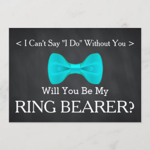 Chalkboard, kommer du att bli min Ring Bearer? Inbjudningar