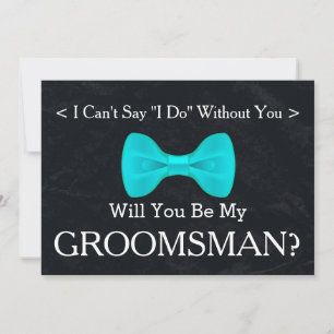 Chalkboard kommer du bli min Groomsman Inbjudningar