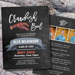 Chalkboard Kräftor Boil 3 Photo Studentfest Inbjudningar