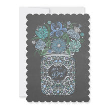 Chalkboard Lacy Mason Baby Shower Det är en pojke