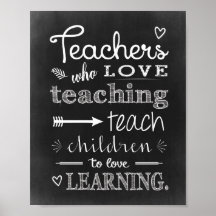 Chalkboard-lärare som undervisar Kärlek