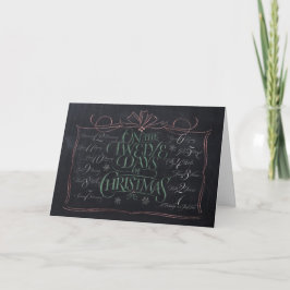 Chalkboard Lettering 12 dagar av julkalk Helgkort