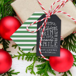 Chalkboard Lettering Grönt Rand Helgdag Presentetikett<br><div class="desc">märkre för presenter för personliger med tryckt anpassningsbar. Den här roligten har en snygg, handskriven stil-typografi på ett faux-kritersbakgrund med grönten bakåt. Texten lyder: "Hoppas att helgdagarna ger dig många skäl att le". Anpassa den med ditt namn eller annan anpassningsbar. Använda designen verktyg för att redigera texten typsnitt och färg,...</div>