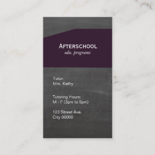 Chalkboard Lila Panel Visitkort