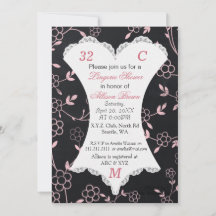 Chalkboard Lingerie Shower Bachelorette-inbjudan