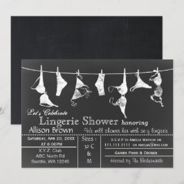 Chalkboard Lingerie Shower-inbjudan Inbjudningar
