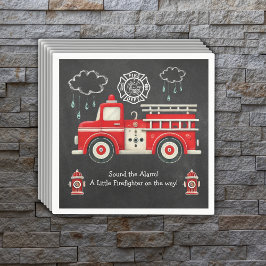 Chalkboard Ljud the Alarm! Barnskor för brandlastb Pappersservett