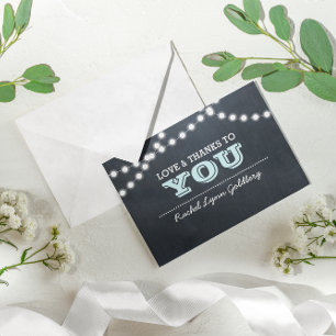 Chalkboard Ljus Aqua Bat mitzvah Tackkort