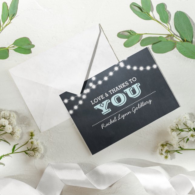 Chalkboard Ljus Aqua Bat mitzvah Tackkort (Skapare uppladdad)