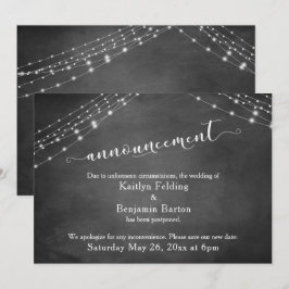 Chalkboard Ljus har skjutit upp tillkännagivandet  Inbjudningar