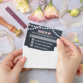 Chalkboard Ljus Rosa Bröllop OSA Card