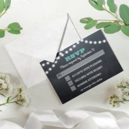 Chalkboard Ljus Teal Bat mitzvah Entree OSA