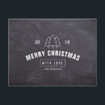 Chalkboard Logotyp God jul vykort<br><div class="desc">Chalkboard Logotyp God jul-vykort kan anpassas helt efter dina behov kostym. © Gorjo Designs via Zazzle. // Liknande design finns också i en 5"x 7"-storlek - kontrollera butiken eller kontakta mig för att se om det finns en länk till den aktuella produktlistan // Tittar för matchande artiklar? Annat papper från...</div>