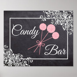 Chalkboard look Bröllop Candy Pub Poster