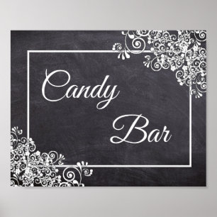 Chalkboard look Bröllop Candy Pub Poster